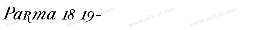 Parma 18 19字体转换
